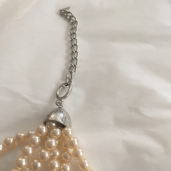 COLDWATER CREEK PEARL & CRYSTAL NECKLACE - Picture 5 of 6